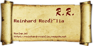 Reinhard Rozália névjegykártya